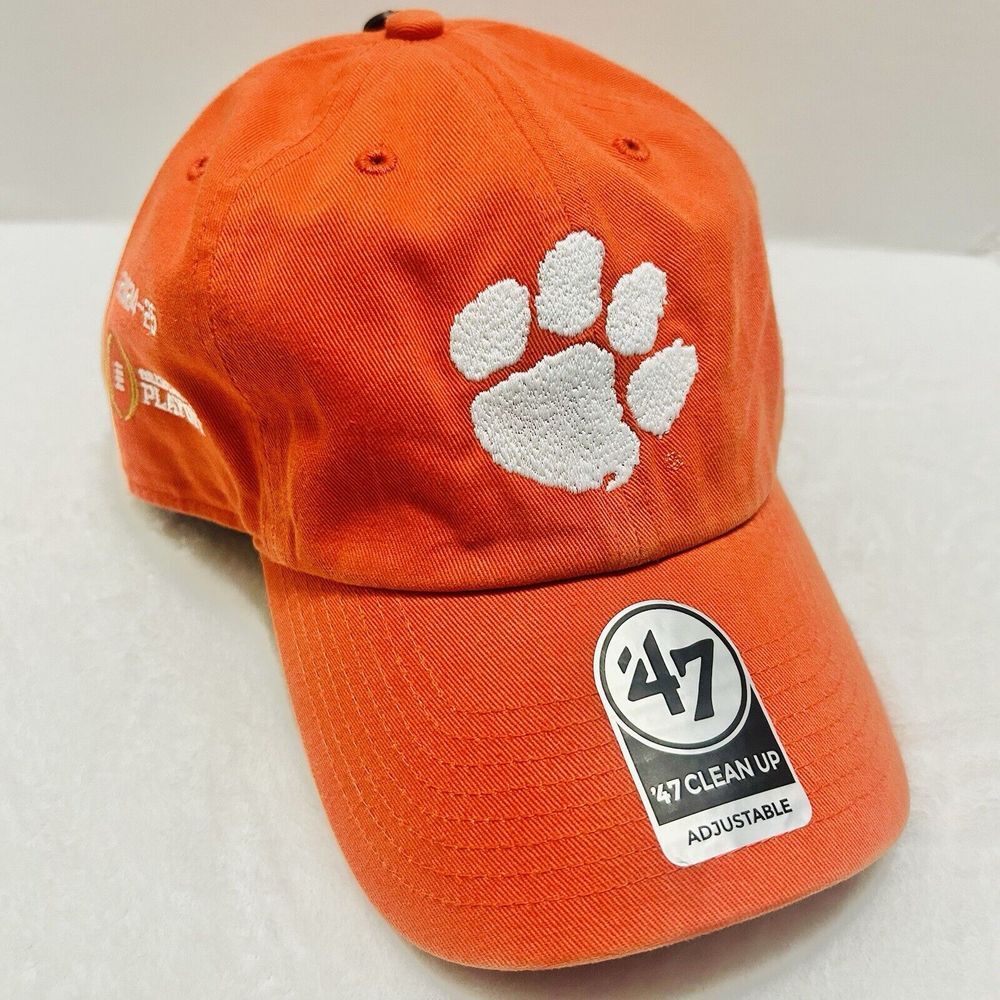 '47 Brand Clemson Tigers CFP Playoffs‎ Clean Up Adjustable Hat Cap Orange NCAA